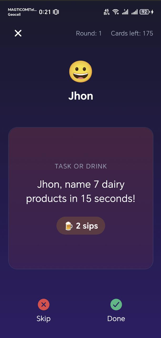 Drinxie screenshot